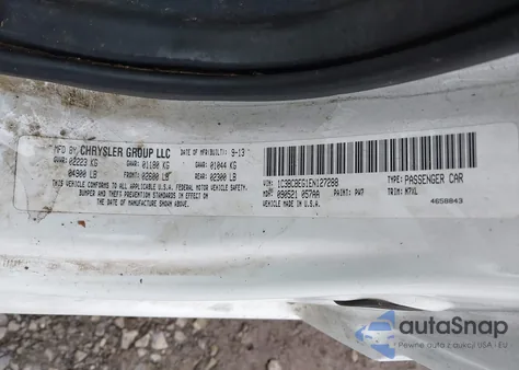 2014 Chrysler 200 Touring z USA, uszkodzony, nr VIN 1C3BCBEG1EN127288